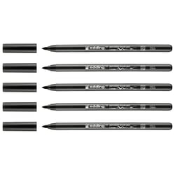 Lot de 5 feutres pointe pinceau EDDING 4200 - Noir - 1-4 mm