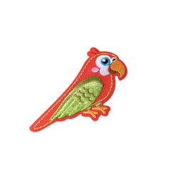 Ecusson thermocollant oiseaux exotiques perroquet 4,5cm x 5,5cm