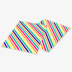 2 feuilles papier cadeau arc en ciel Oxybul