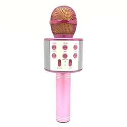 Microphone Android iOs Karaoké Bluetooth 4.2 Haut-Parleur Puissance 5W Rose YONIS
