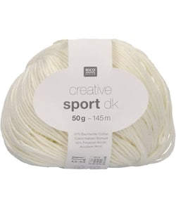 Coton à tricoter CREATIVE SPORT DK - Rico Design 01 Ecru