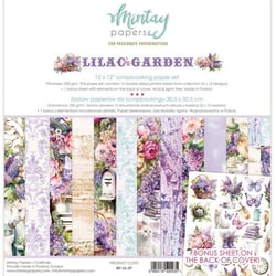 12 papiers scrapbooking 30,5 x 30,5 cm Mintay By Karola LILAC GARDEN