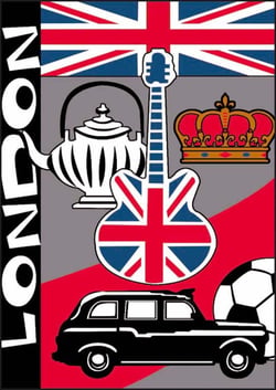 Canevas antique London 32x50cm