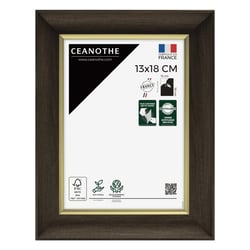 Cadre photo Luna ébène doré 13x18 cm