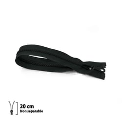 Fermeture éclair Z53 - moulée 6mm Non séparable - 20 cm