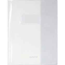 Petit protège cahier - Pour petit cahier 17x22cm - Transparent - Avec porte étiquette