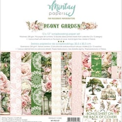 12 papiers scrapbooking 30,5 x 30,5 cm Mintay By Karola PEONY GARDEN