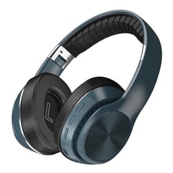 Casque Audio Bluetooth 5.0 Pliable Sans Fil Avec Micro Et Carte TF Rouge Bleu YONIS