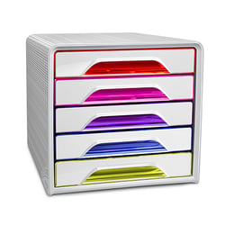 Bloc de classement 5 tiroirs standards Smoove Blanc et multicolore Happy - CEP