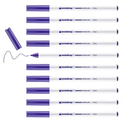 Lot de 10 feutres textiles permanents pointe 1 mm - EDDING - Violet - 4600