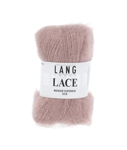 Pelote de Mohair et soie à tricoter LACE - 25 GR - Lang Yarns Violet (48)