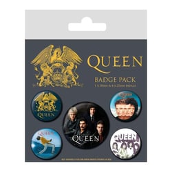 Queen - Badges - A épingler sur veste, sacs, tee-shirt - 5 modèles - 3 à 4 cm diamètre