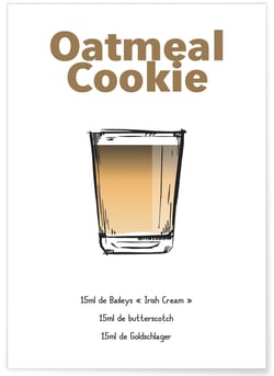 Affiche Shooter Oatmeal Cookie | A3 : 29,7x42cm