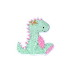 Lot de 3 écussons thermocollants animaux dinosaure 5,3cm x 4,8cm