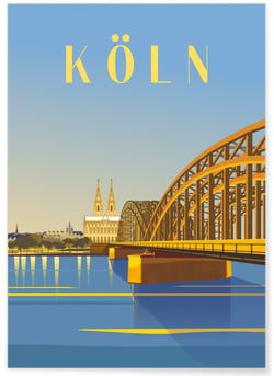 Affiche ville Köln | A3 : 29,7x42cm