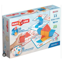 Blocs magnetiques Magicube et cartes couleur - 16 pieces - Geomag