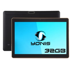 Tablette Android 7.0 Dual Sim 4G Ecran Ips 10 Pouces Quadcore Bluetooth GPS Noir + SD 4Go YONIS