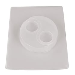 Moule: Supp. bougie chauffe - pl. Yin Yang, 2 motifs, 12x8 cm
