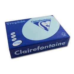 Ramette de papier - A4 - Bleu alizée pastel - 210g - Impression - 250 feuilles - Clairefontaine Trophée