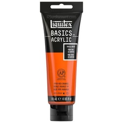 Peinture Acrylique en tube rouge orange vif 118ml - Liquitex Basics