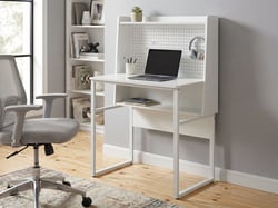 Bureau Panneau de particules de bois Blanc BUXTON - Beliani