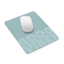 Tapis de souris inscription Good Vibes coloris Vert d'eau - CEP