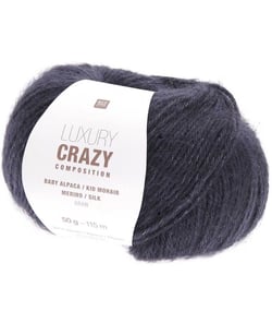 Fil exceptionnel à tricoter Luxury Crazy Composition Aran - Rico Design 013 Bleu marine