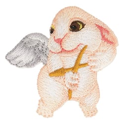 Ecusson thermocollant animaux statue lapin 4,5cm x 4,5cm
