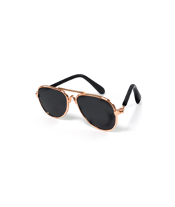 Lunettes d'aviateur pour Amigurumi / Poupée - 8 x 3 cm - Circulo Noir