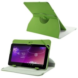Housse Universelle Tablette Protection 9 Pouces Rotation 360° Simili Cuir Verte YONIS