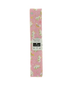 Biais en coton motif Licornes 1,5m x 20mm - Passion Rubans Rose