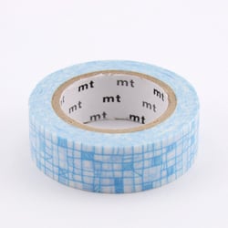 Masking Tape Hachures irrégulières bleues - 10 m x 15mm