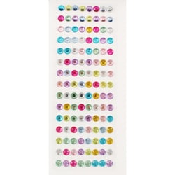 MégaCréa DIY - Stickers strass ronds cristal 1 cm 120 pièces