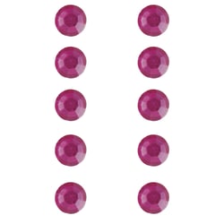 Pierres strass en plastique, autocoll., rose foncé, 5 mm, 80 pces
