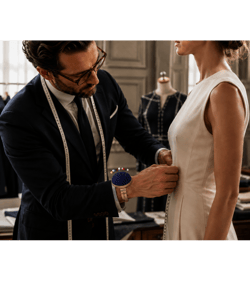 Bracelet pelote métallique velours bleu marine Bohin