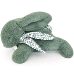 Peluche lapin vert sauge 25 cm - Doudou et Compagnie