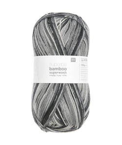 Pelote de laine à chaussettes à tricoter Superba bamboo superwash - 100GR - Rico Design 61 Rainbow Stone