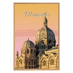 Tableau mural encadré illustration la Major 65x97 cm
