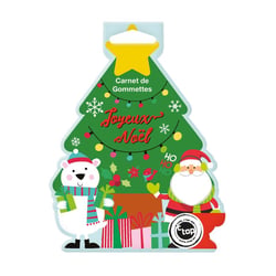 MégaCréa DIY - Carnet de gommettes et coloriage de Noël Sapin 12,5 x 16,3 cm 56 pièces