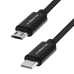 Akashi Câble USB type C vers Micro-USB - Transfert et charge - 1m Noir