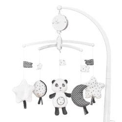 Mobile musical en velours blanc