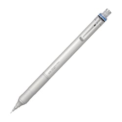 Tombow MONO graph Fine – Porte-mine argent, trait 0,5 mm, dureté HB, gomme intégrée, rechargeable, grip métal à toucher doux [SH-MGF04]