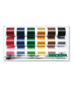 Coffret de Fils à Broder Polyneon 40 - 18 x 200m - Madeira Multicolore
