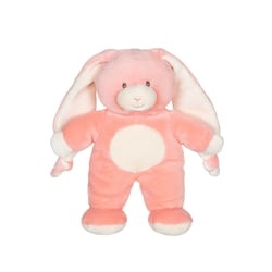 Peluche Lapin Doudou Nœud Rose saumon - 28 cm