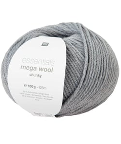 Laine à tricoter Essentials Mega Wool Chunky - Rico Design 13 Gris