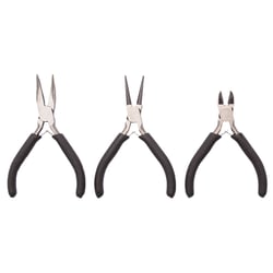 Lot de 3 pinces à bijoux - Bec rond, bec plat courbé et pince coupante - Vaessen Creative