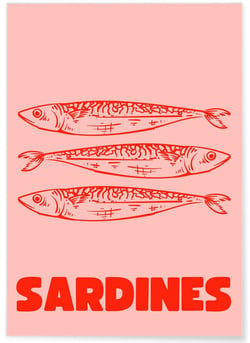 Affiche Sardines | A3 : 29,7x42cm
