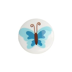 Bouton culot papillon 15mm (bleu)