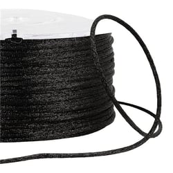 Cordon queue de rat 2mm noir au mètre