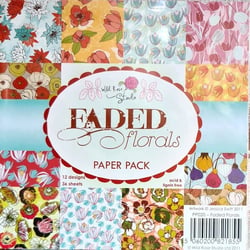 36 papiers fantaisis assorties 15.2 x 15.2 cm Wild Rose Studio FADED FLORALS